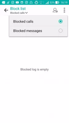 Como bloquear o identificador de chamadas em smartphones Android? : Chamadas e mensagens bloqueadas no menu da lista de bloqueios