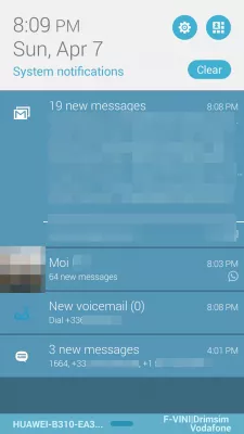 Hvordan bli kvitt talepostvarselsikon på Android? : Voicemail notification icon fast på Android varselområdet