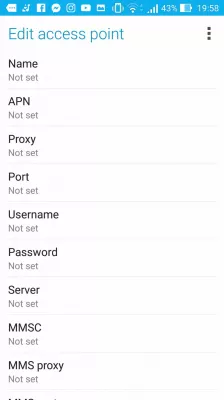 Kako postaviti postavke mobilne mreže APN na Androidu? : Kreiranje novog imena pristupne tačke
