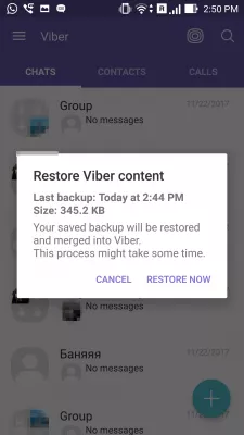 Viber를 새로운 전화로 전환하는 방법? : 백업을 사용하여 Viber를 새 전화로 전환하십시오.
