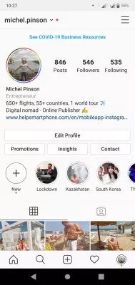 Instagram: Wie bekomme ich einen Regenbogenkreis um deinen Avatar? : Profil mit einem Regenbogenring