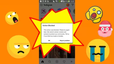 Błąd zablokowany akcja Instagram : Akcja zablokowała historie na Instagramie