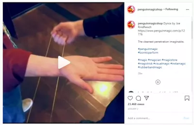 7 mõjutajat näitavad meile oma kõige kommenteeritumat Instagrami postitust : Kummiribaga võlutrikk @penguinmagicshop Instagram'is