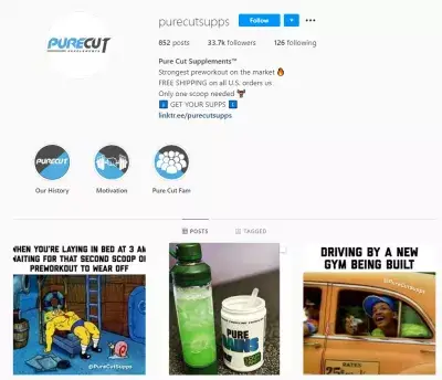 15位专家的一个秘诀是在Instagram上吸引更多关注者 : Instagram上的@purecutsupps