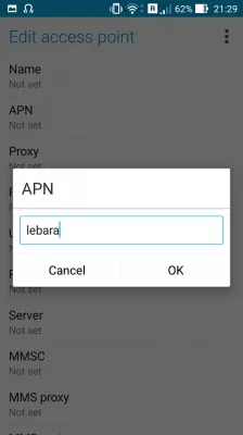 Lebara Internet Aktiveringskode : Sådan gør du Lebara internet aktivering by adding manually an APN